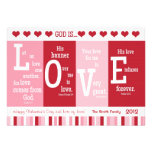 Christlicher Valentine-Karte "Gott ist LIEBE" Bibe Personalisierte Einladungskarten