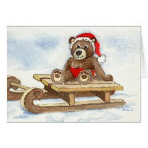 Christmas babybear karte