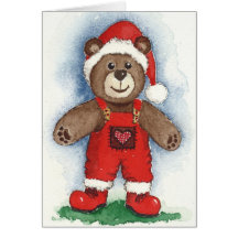 Christmas bear grußkarte