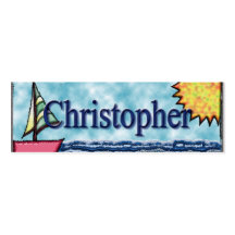 Christopher-Segelboot-Lesezeichen Visitenkartenvorlagen