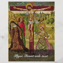 Christus auf dem Kreuz durch Meister Von Budapest  Bedruckte Flyer