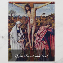 Christus auf dem Kreuz zwischen Mary und John durc Individuelle Flyer
