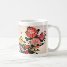 Chrysantheme und Bremse, Katsushika Hokusai Haferl