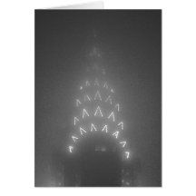 Chrysler Buiding im Nebel Grußkarte
