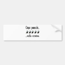 Cinque parruche auto sticker