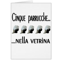 Cinque parruche grußkarte