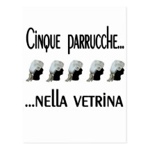 Cinque parruche postkarten