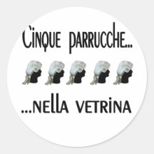 Cinque parruche runder aufkleber