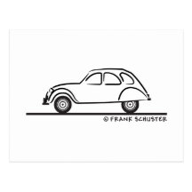 Citroen 2CV Postkarte