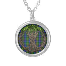 Clan MacLaren Tartan und keltischer Baum des Leben Halskette