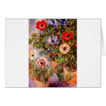 Claude Monet Anemonen Grußkarte