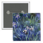 Claude Monet: Iris Anstecknadelbutton