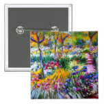Claude Monet: Iris-Garten durch Giverny Anstecknadelbuttons