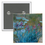 Claude Monet: Iris und Wasser-Lilien Anstecknadelbuttons