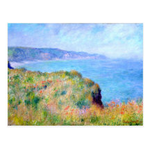 Claude Monet: Klippe nahe Pourville Postkarten