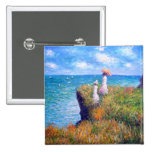 Claude Monet: Klippen-Weg bei Pourville Anstecknadelbutton