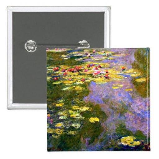Claude Monet: Wasser-Lilien Buttons