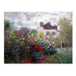 Claude Monets Garten-Postkarte