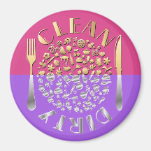 CLEAN-DIRTY Dishwasher Magnet - Round - 7