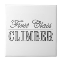 Climbing and Climbers : First Class Climber Ceramic Tiles