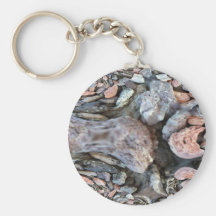 Close Up Abstract of Pebbles Keychains