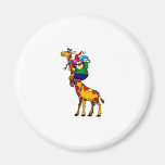 Clown auf bunter Giraffe Magnets