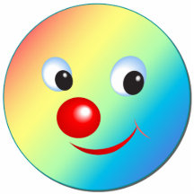 Clown-Gesicht Photoskulptur