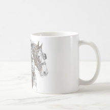 Clydesdale Entwurfs-Pferdeteam Tasse