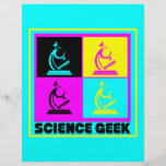 CMYK Popkunstmikroskopwissenschaft Geekentwurf Individuelle Flyer