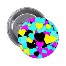 CMYK Valentinsgruß Heartful Herzen Anstecknadelbuttons