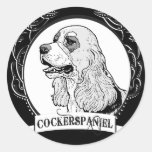 Cockerspaniel T-Shirt Runde Sticker