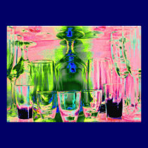 Cocktail-Schuss-und Wein-Gläser - Art 1 einladungen