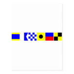 Code-Flagge Daniel Postkarten