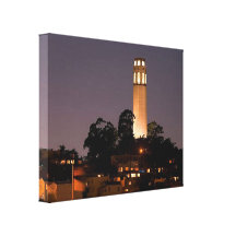 Coit Turm nachts Leinwand Drucke