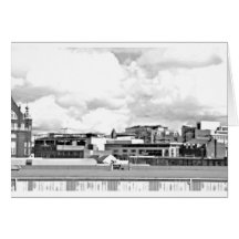 college skyline greeting cards
