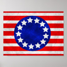 Colonial Stars and Stripes Poster