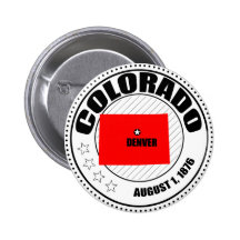 Colorado-Briefmarke Button