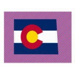 Colorado-Flaggen-Karte Postkarte