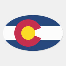 Colorado-Staats-Ovalaufkleber