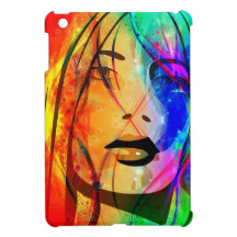 Colorful Abstract Girl Portrait Case For The iPad Mini