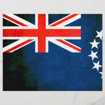 Colorful Contrast Cook Island Flag Personalized Flyer
