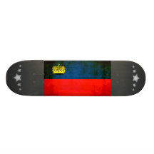 Colorful Contrast Liechtensteiner Flag Skateboards