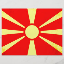 Colorful Contrast Macedonian Flag Flyer Design