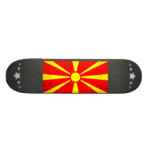 Colorful Contrast Macedonian Flag Skate Deck