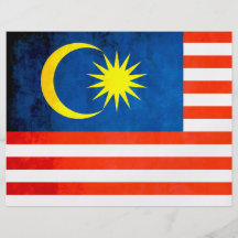 Colorful Contrast Malaysian Flag Flyer Design