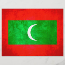 Colorful Contrast Maldivan Flag Full Color Flyer