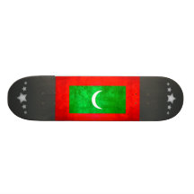 Colorful Contrast Maldivan Flag Skate Boards
