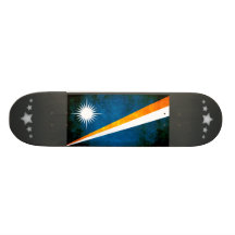 Colorful Contrast Marshallese Flag Skateboard