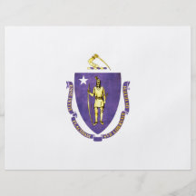 Colorful Contrast Massachusettsan Flag Flyer