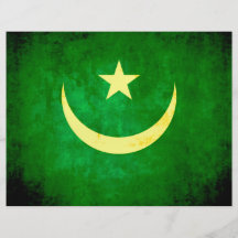 Colorful Contrast Mauritanian Flag Flyer